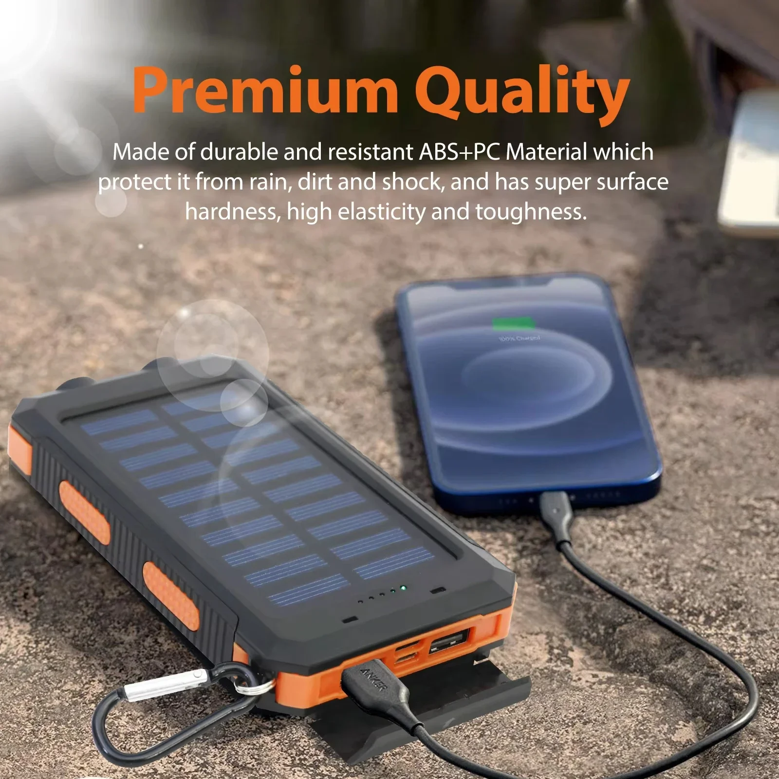 Waterproof Solar Power Bank 20 - đánh giá và giá Solar Emergency Charger